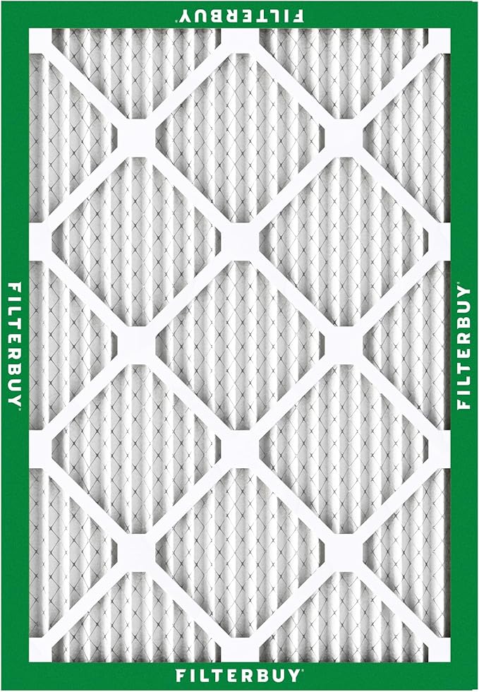 Filterbuy 25x32x1 Air Filter MERV 8 Dust Defense (3-Pack), Pleated HVAC AC Furnace Air Filters Replacement (Actual Size: 24.50 x 31.50 x 0.75 Inches)