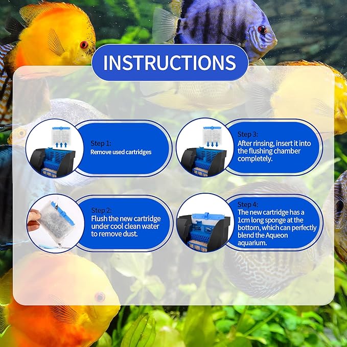 10 Pack Medium Replacement Filters Cartridges for Aqueon QuietFlow,Replacement Filter Cartridges with Aqueon QuietFlow LED PRO Power Filter Size 10