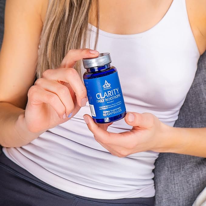 Thrivous Clarity - Enhance Memory, Focus & Mood - Advanced Natural Nootropic Supplement: Synapsa Bacopa, L Theanine, Rhodiola Rosea, Vitamin B Complex, Zinc Picolinate - 60 Capsules