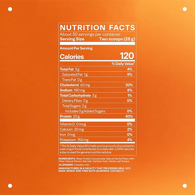 Whey Protein - Trusted by Life Time Fitness Members - Grass-Fed Whey Protein Powder - with Amino Acids - Aids Lean Muscle & Recovery - Supports Immune & Liver Health - Vanilla, 30 Servings