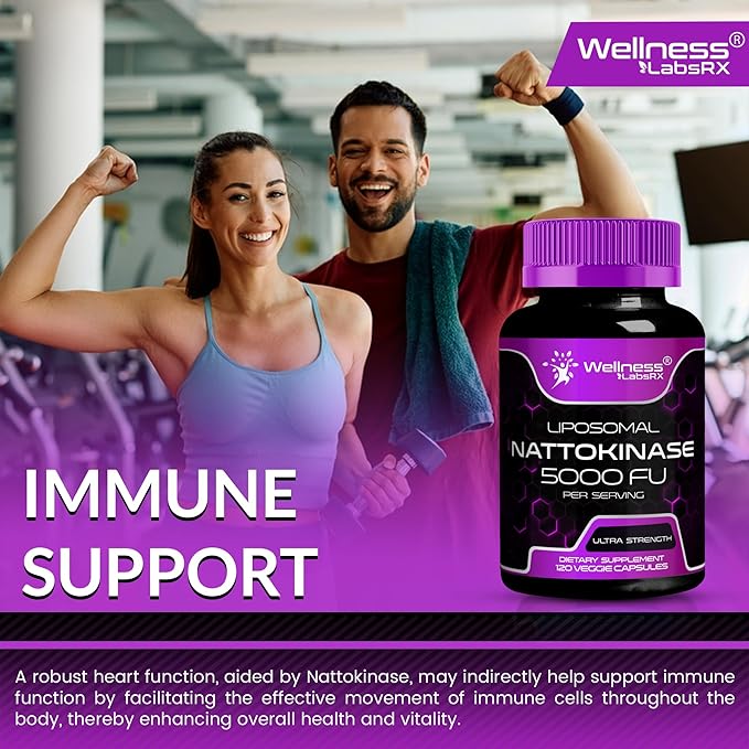 Nattokinase Supplement Capsules 5000 FU, Third-Party Tested Nattokinase β Enzymes from Japanese Natto β Daily Wellness Support β 120 Count (Pack of 1)