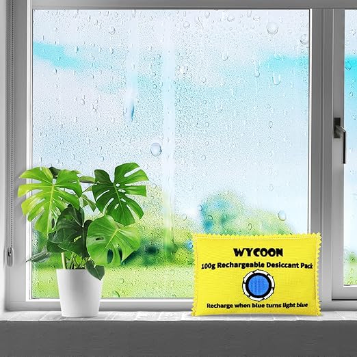 100g Rechargeable Desiccant Pack of 5, Moisture absorbers Bag, Desiccant Dehumidifier bag, Dehumidifier for Home Closets,Gun Safe, and Cars