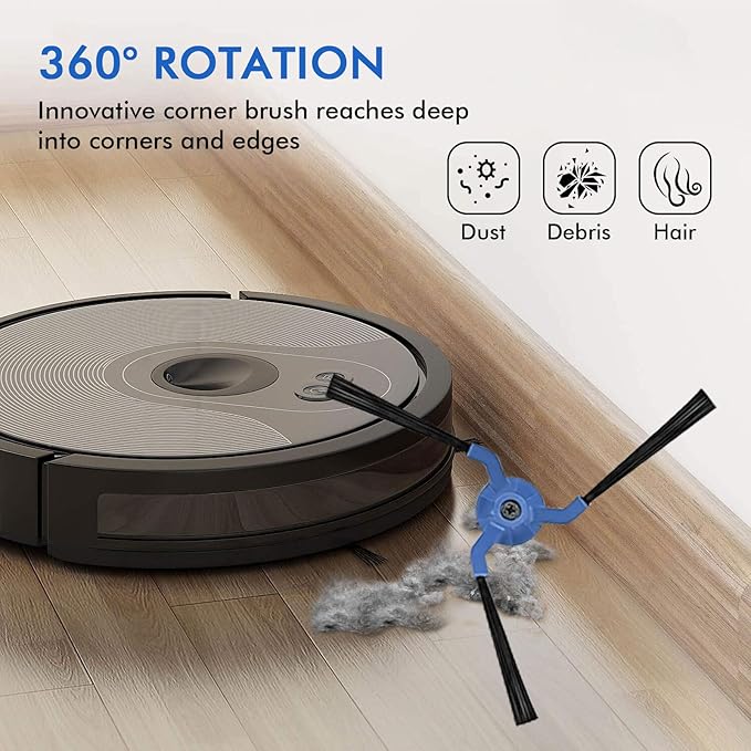 30 Pack X10 Pro Replacement Parts Compatible with eufy X10 Pro Omni Robot Vacuum,2 Main Brushes,8 Side Brushes+ 6 HEPA Filters+6 Mop Cloths+ 6 Dust Bags+2 Tools