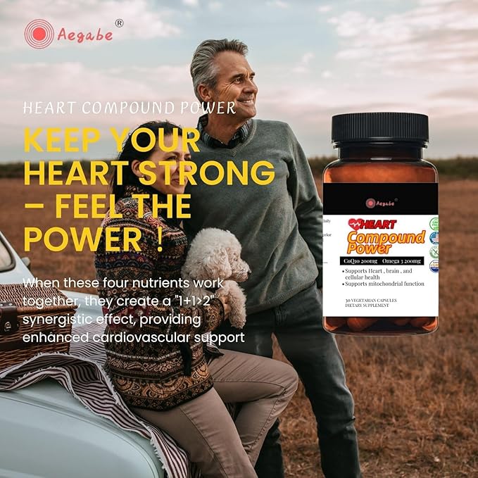 Coenzyme Q10 Supplement,Omega3 Supplement,Ultra High Absorption,with COQ10 and Omega3 400mg,4xutilization Rate,Enhancing Heart Health and Brain Health,for Cardiovascular,Energy,Cellular Health