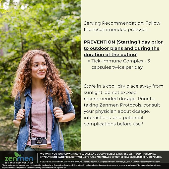 Zenmen Post Tick Bite Support Lite Bundle - Post Contact Protocol - 1 Tick Immune Support + 1 Garlic Tincture + 1 Green Black Walnut Tincture