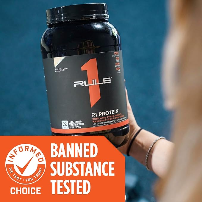 Rule 1 R1 Protein Whey Isolate - with 25g Protein & 6g BCAA Exclusively from Isolated & Hydrolyzed Sources for Workout Recovery (10 Pounds*, Chocolate Fudge)