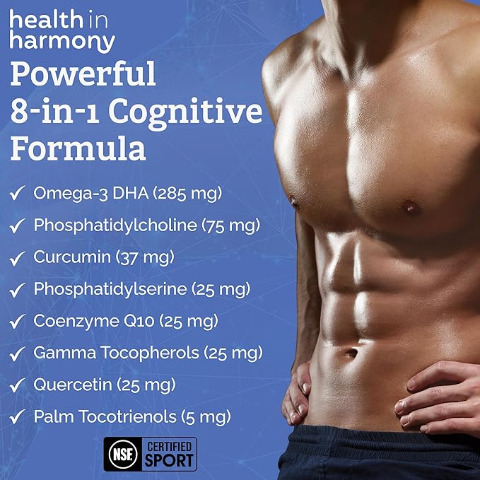 Everyday Full Focus - 8 Super Antioxidants for Cognitive Support (Omega-3 DHA, Phosphatidylcholine & Phosphatidylserine) & utilizes VESIsorb® (60 ct)