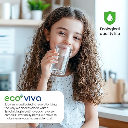 Ecoviva Mate 4 Countertop Reverse Osmosis Water Filter System with UV, BPA Free, 7-Stage Filter, Pure and Clean Water 3:1, Instant-Hot, Indoor No Installation, Meet NSF/ANSI 58 Desktop Water Purifier