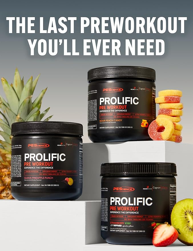 PEScience Prolific Pre Workout Powder for Men & Women with L-Citrulline, Nitric Oxide Booster, Energy Powder & Nootropic for Focus – Preworkout Without Beta Alanine – 40 Scoops, Melon Berry Twist