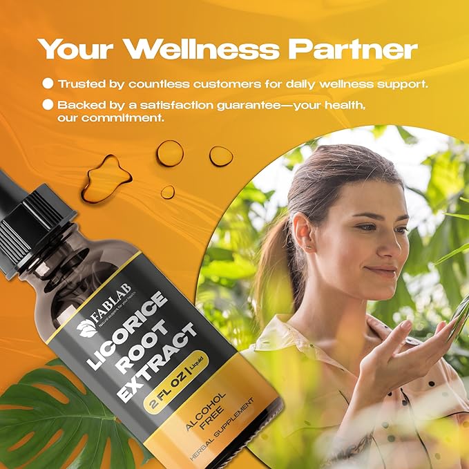 FabLab Licorice Root Extract - Herbal Immune Support- Glycyrrhiza Glabra Supplement for Digestion Restore Respiratory Health Fatigue -Non-GMO (2)