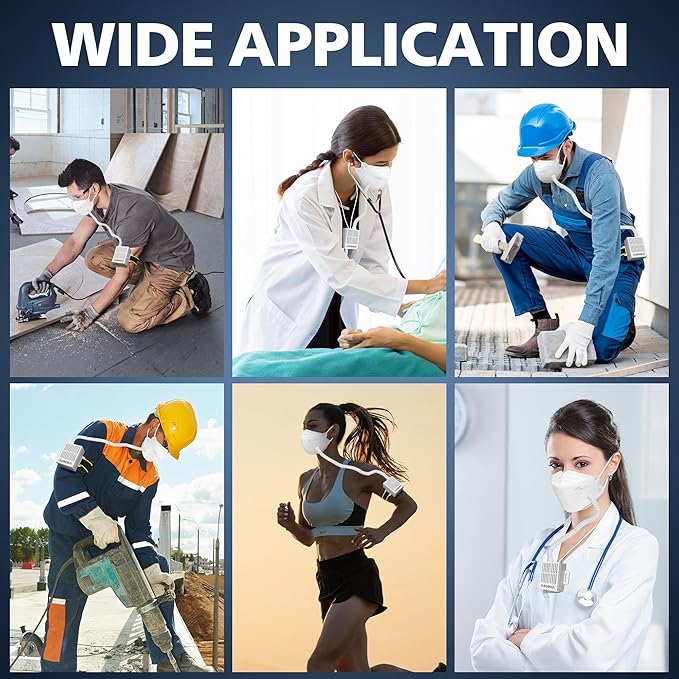 4WDKING Rechargeable Electrical Air Purifying, Reusable Portable Air Purifier with HEPA Filter for Sleeping Outdoor Sports Housework