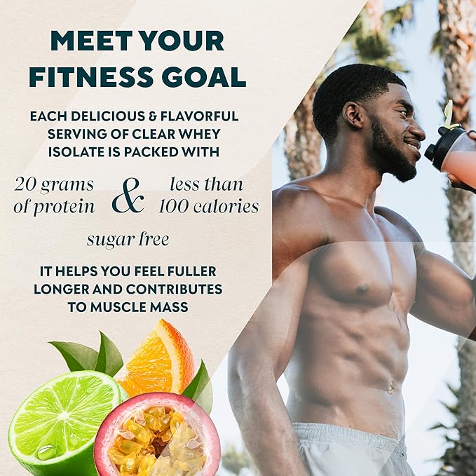 Myprotein Clear Whey Isolate Protein Powder, 1.1 Lb (20 Servings) Fruity Mike and IKE Caribbean Punch Drink Mix, 20g Protein per Serving, Daily Drink for Superior Performance