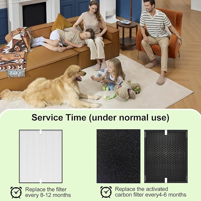 16 Pack 3000 Replacement Compatible with 3000 Series,Replace The Filter Element,2 Efficiency Filter + 4 Activated Carbon Filter + 10 Pre-Filters