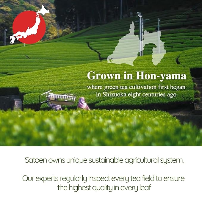 Satoen Authentic Japanese Ceremonial Grade Matcha Powder 1.76oz (50g) - Ceremonial Grade Green Tea Powder from Spring First Harvest - Made in Japan for Matcha Usucha, Straight or Latte
