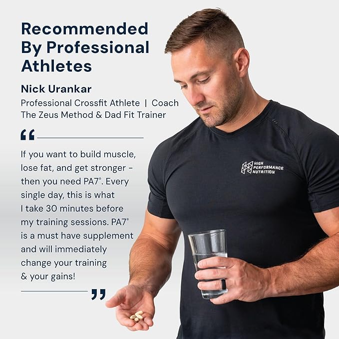 HPN PA(7) Phosphatidic Acid Muscle Builder Top Natural Muscle Builder - Boost mTOR | Build Mass and Strength from Your Workout | 30 Day Supply