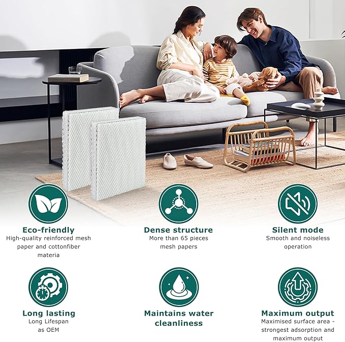 TOMOON 6 Pack Water Panel 35 for April.aire Humidifier, Compatible with Replace 300 350 360 560 560A 568 600 600A 600M 700 700A 700M 760 760A 768 April.aire Humidifiers|10" x 13"