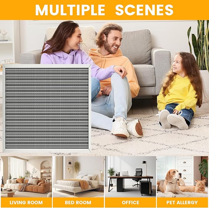20x20x1 HVAC Furnace Air Filter, Lasts a Lifetime, Washable, the Last HVAC Filter You Will Ever Buy, Breathe Safely at Home or in the Office,Merv 8