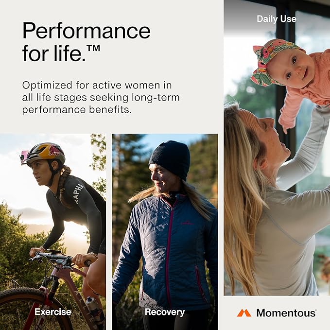 Momentous The Women's Three Bundle - Iron+, Calcium, & Vitamin D3 (2,000 IU) - 3 Critical Nutrients for All Women in 1 Daily Supplement System - NSF Certified for Sport - Gluten-Free - 60 Servings