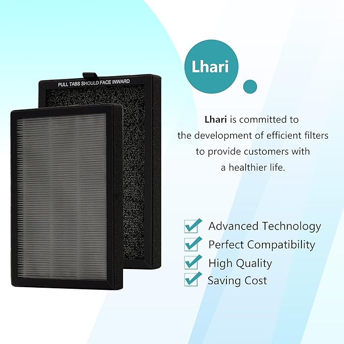 KF250 1200e Air Purifier Replacement True HEPA Filter, Compatible with Kenmore 1200e Series Air Purifier PM2010, 2-Pack