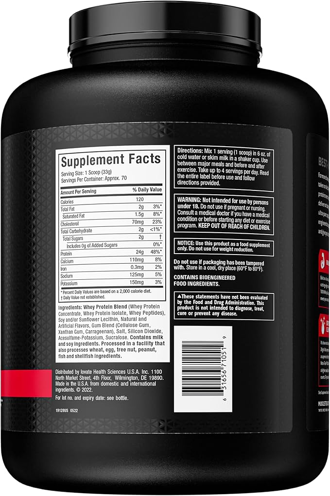 Muscletech Whey Protein Powder (French Vanilla Cream, 5LB) - Nitro-Tech Whey Protein Isolate Smoothie Mix for Lean Muscle & Recovery - 24g of Whey Gold Protein for Women & Men - Packaging May Vary