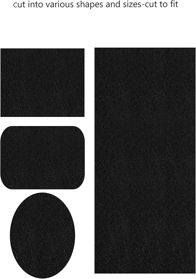 CFS – Pack of 2, Premium Cut-to-Fit Charcoal Carbon Anti-Odor Material Filter for Air Purifiers, Vent Hoods, Vacuums, Aquariums, Microwaves & More – Charcoal Air Filter Sheet – 12” x 12” – Black