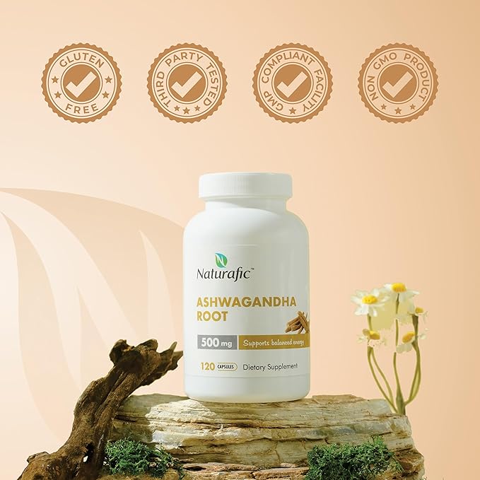 Ashwagandha Root Capsules 500mg โ 120 Vegan Capsules | Traditionally Used Herb | Non-GMO, Gluten-Free | Herbal Supplement | Plant-Based Wellness Support