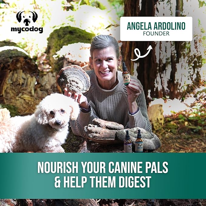 MycoDog Digest - Mushroom Extract & Adaptogen Tincture Dog Supplement - Dog Digestive Support Blend - Roots, Herbs, & Mushroom Extracts Including Chaga, Shiitake, & Turkey Tail