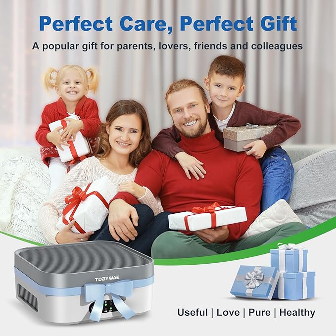 Air Purifier 2 Pack for Bedroom Up to 1200 ft², H13 True HEPA Air Purifier for Pets Dust Dander Pollen Odor Smoke, with New Quiet Wind Wheel System, for Desk/Car/Travel