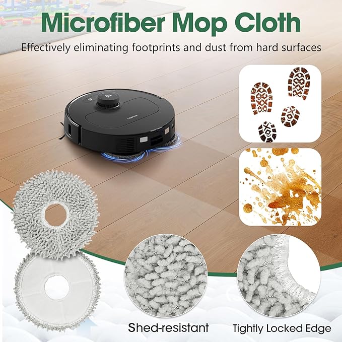 23PCS Replacement Accessories Kit Compatible with Roborock Qrevo Master/Qrevo Slim Includes Dual Main Brush, HEPA Filters, Mop Pads, Side Brushes, Dust Bags and Cleaning Tools