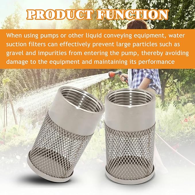 2pcs Dia 30mm Hose Inlet Strainer Filter,Fit for Irrigation Garden High Pressure,Hose Water Suction Strainer Garden Hose Inlet Filter