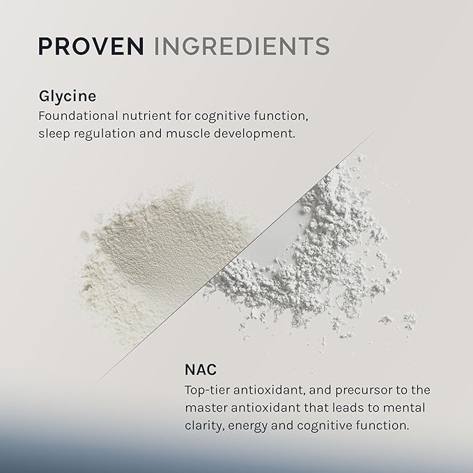 InfiniWell GLYNAC - Glycine & N-Acetyl Cysteine (NAC) Supplement - Promote Antioxidant Support, Cellular Health, Detoxification & Longevity Through Glutathione Synthesis (60 Capsules)
