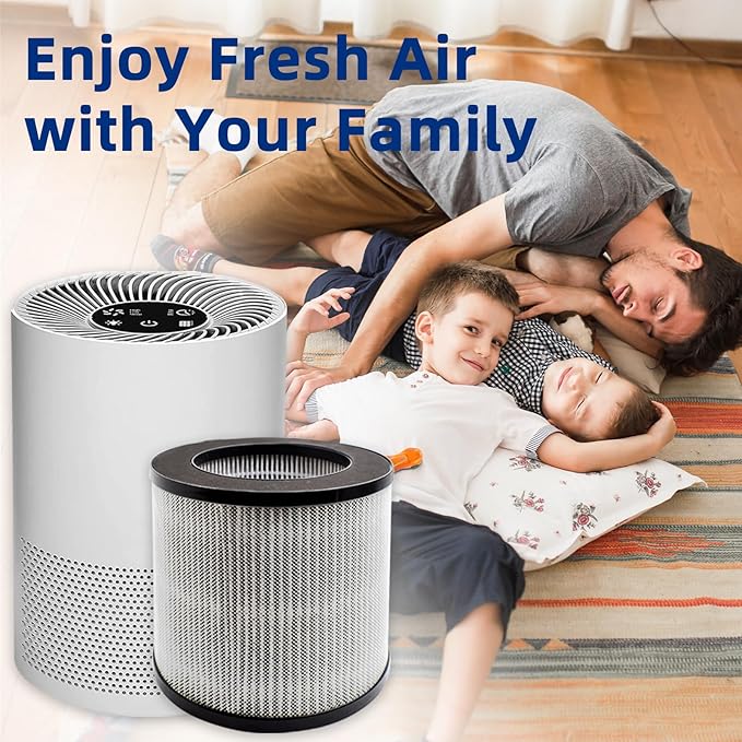 2801 Replacement Filter Compatible with Bissell MYair Personal Air Purifiers 2780 2780A 2780B 2780P and 27809 - Compare to My Air Part 2801-3-in-1 Air Filters and Activated Carbon Filters (4 Pack)