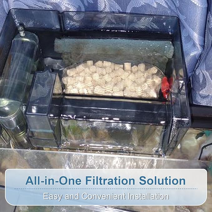 3-Stage Filtration Replacement for Fluval AquaClear 110/500 Filter Media Kit with Ceramic Media, Carbon, Foam, Filter Media Kit for 60-110 Gallon Fish Tank Aquariums - 2 Sets