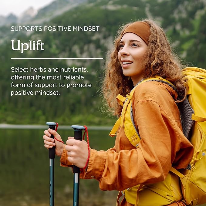 Vitanica Uplift, Mood and Emotional Support, Vegan/Vegetarian, 60 Capsules