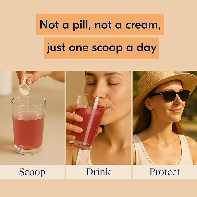 The First 3-in-1 Drinkable Skincare, by World-Class Dermatologist & Skin Surgeon, Regenerative Formula, Nicotinamide, Collagen Peptides, Biotin, Glutathione (30 Servings, Melon Sunrise)