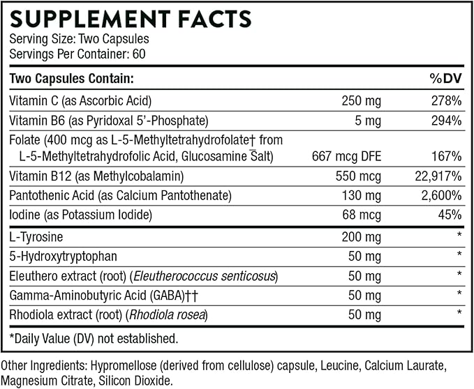 THORNE - Emotion Balance Support (Formerly Deproloft-HF) - Botanical Supplement for Positivity and Stress Management* - 120 Capsules