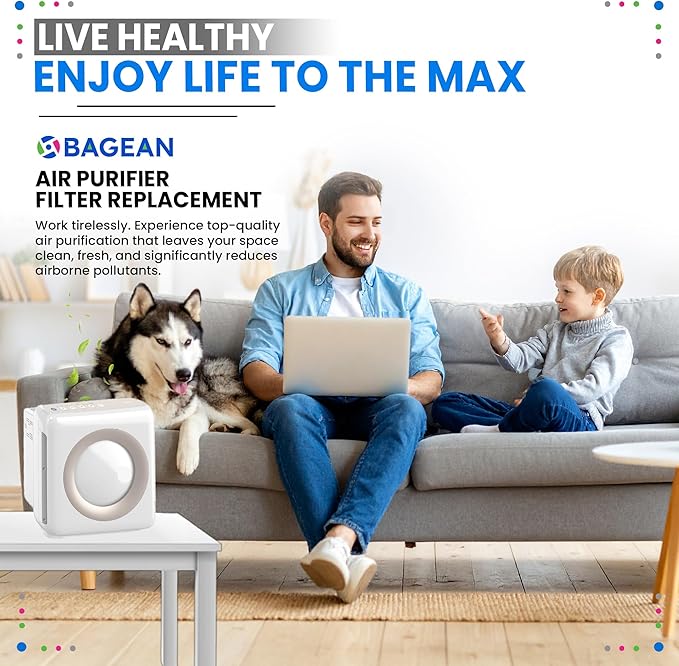 Bagean AP-1512HH Filter Replacement Compatible with Coway Airmega AP-1512HH Mighty & 200M Air Purifier - Fits Coway Filter Replacement - AP 1512HH Filters Freshens the Air (3 Main + 6 Carbon)