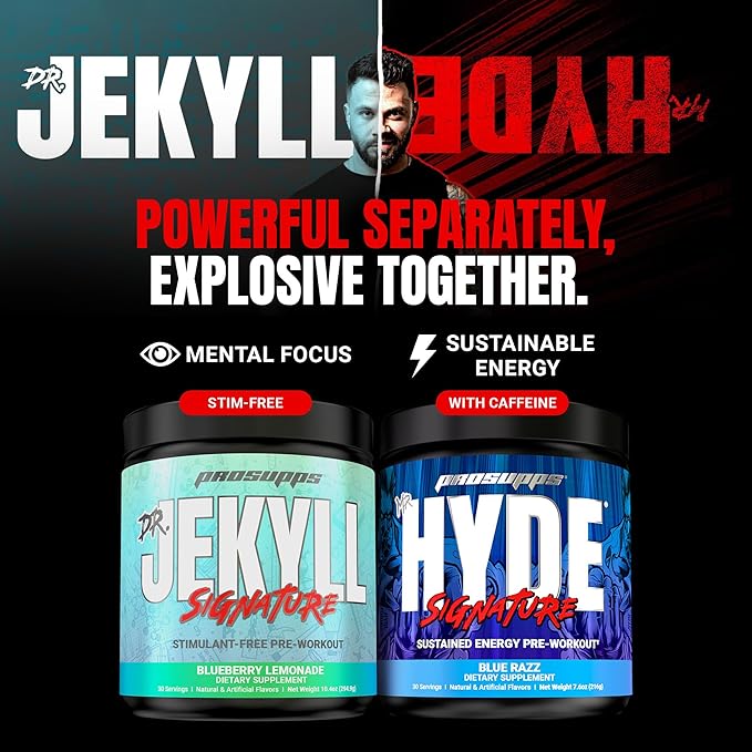 PROSUPPS Mr. Hyde Xtreme Pre Workout Powder with Creatine, Beta Alanine & Caffeine – Extreme Energy, Pumps, Focus & Performance - Fitness & Gym Supplements for Men & Women (Fruit Punch, 30 Servings)