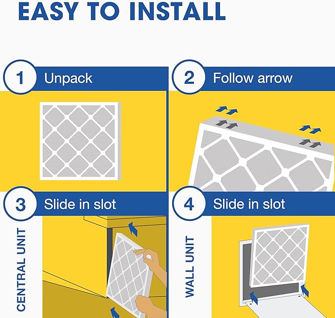 20x25x1 AC and Furnace Air Filter by Aerostar - MERV 13, Box of 2