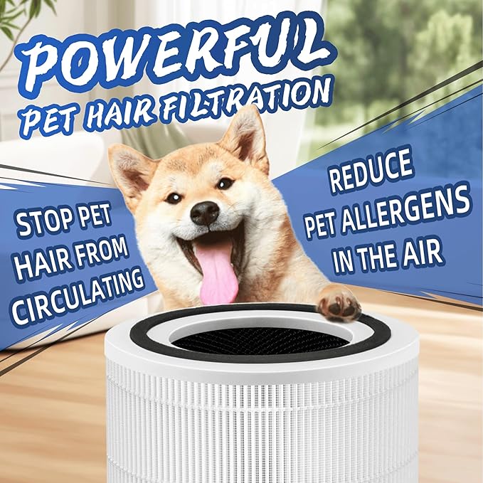 240 True HEPA Replacement Filter 14 for Puro 240 Air Purifier,3-in-1 High-Efficiency HP-14 with Activated Carbon Filter,2 Pack,White