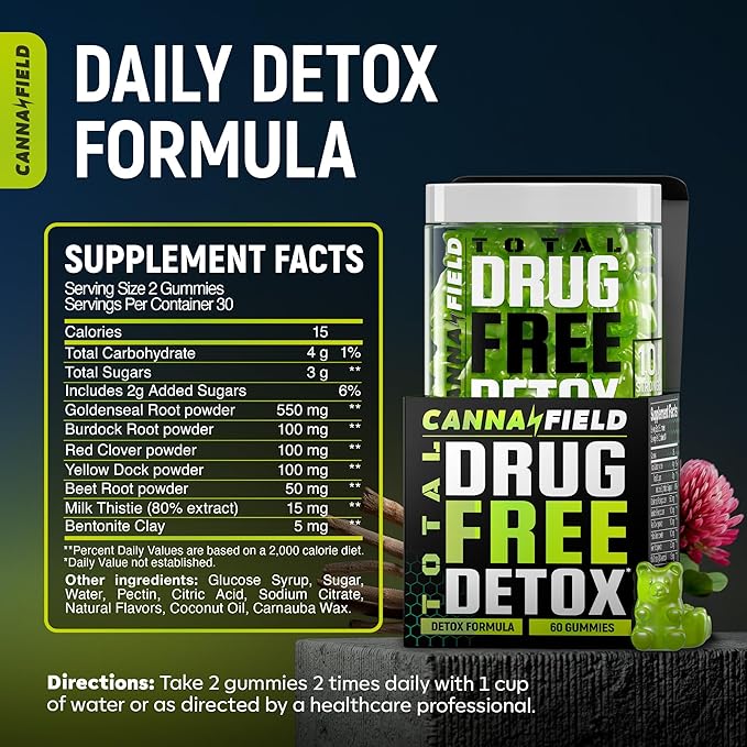 Full Body Cleanse Detox Gummies, Liver, Gut & Kidney Cleanse Detox & Repair with Milk Thistle & Duck Flower Plant, Complete Digestive Health Supplement, Heavy Metal Cleanse for Adults Women & Men