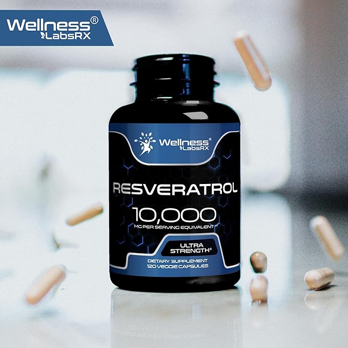 Resveratrol 120 Capsules, Resveratrol Supplement, Resveratrol 1000mg Polygonum Root, Trans Resveratrol for Healthy Aging, Heart, Brain Health Support - Vegan, Keto