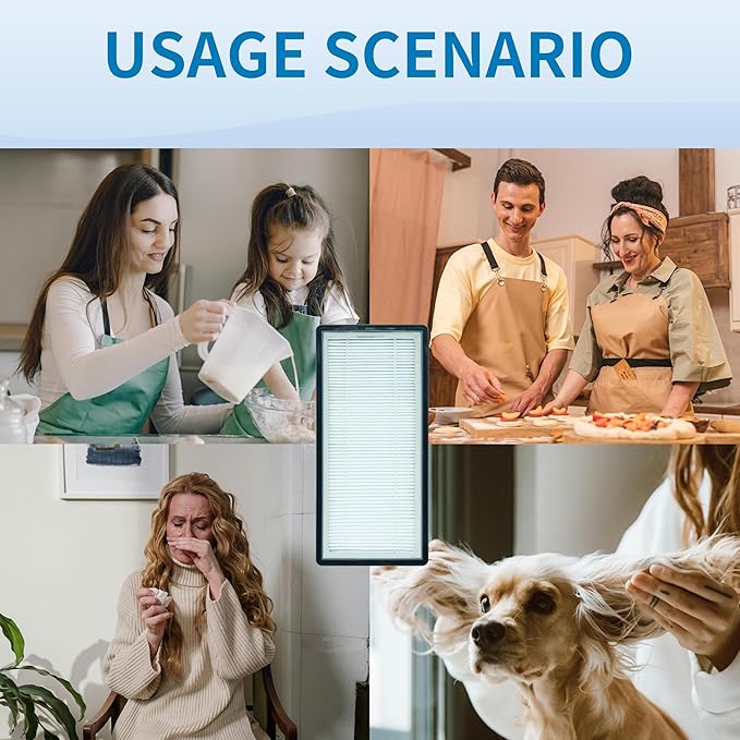 A/D/H Replacement Filter, Compatible with Filtrete FAP-TT-ADH and Holmes HAP9243/HAP9415/HAP9423 Air Purifier, Compare to Honeywell HPA060(BWM), 2 Pack (ADH-H13)