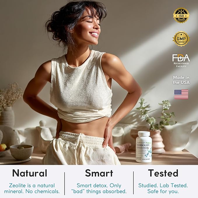 Zeolite Detox Capsules - 120 Zeolite Capsules - 1-2 µm Clinoptilolite Zeolite Detox - 2 Months Supply Zeolite Clinoptilolite Capsules - Zeolite Sorbolit Detox - Zeolite Pills