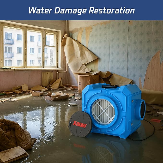 Hepa Air Scrubber Commercial Air Purifier with 3-Stage Filtration Negative Air Machine Industrial Air Purifier for Heavy Duty, 550CFM