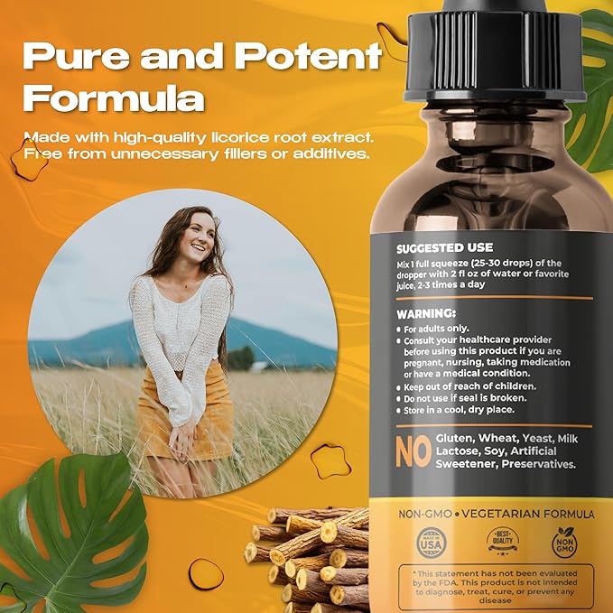 FabLab Licorice Root Extract - Herbal Immune Support- Glycyrrhiza Glabra Supplement for Digestion Restore Respiratory Health Fatigue -Non-GMO (2)