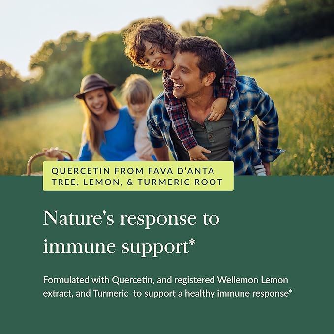Gaia Herbs Quercetin Synergy - Supports Immunity - with Lemon Fruit Extract - 50 Vegan Capsules (50-Day Supply)