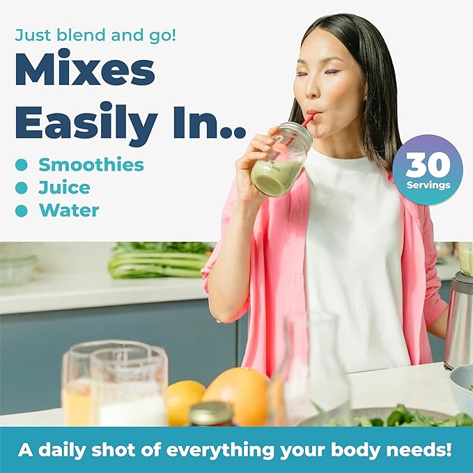 MultiAbsorb~Daily Essential, Multi-Nutrient Powder for Optimal Health, Vitamins, Minerals, Antioxidants, No Fillers or Preservatives, Natural, Non-GMO, 30 Servings (Unflavored)