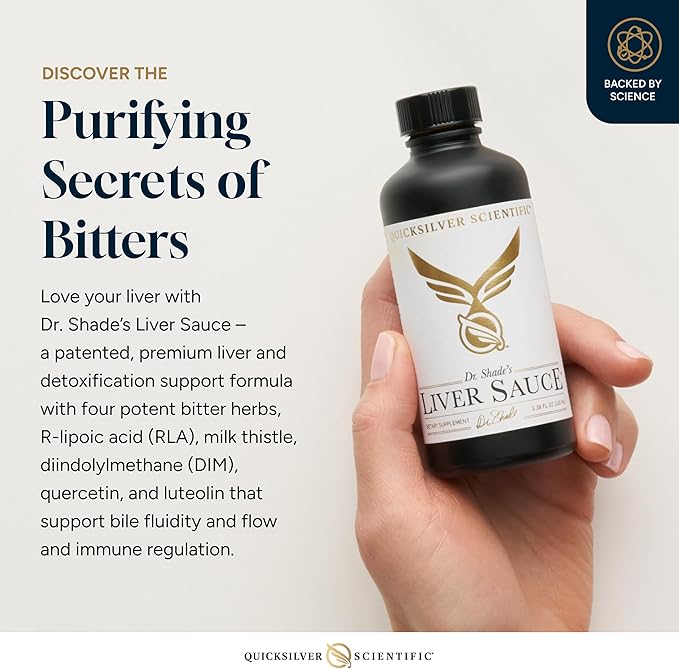 Quicksilver Scientific Liver Sauce - Liposomal Liver Detox with DIM, Quercetin, Lipoic Acid, Milk Thistle and Dandelion Root Supplement - Supports Bile & Toxin Momentum (100 ml / 3.38 oz)