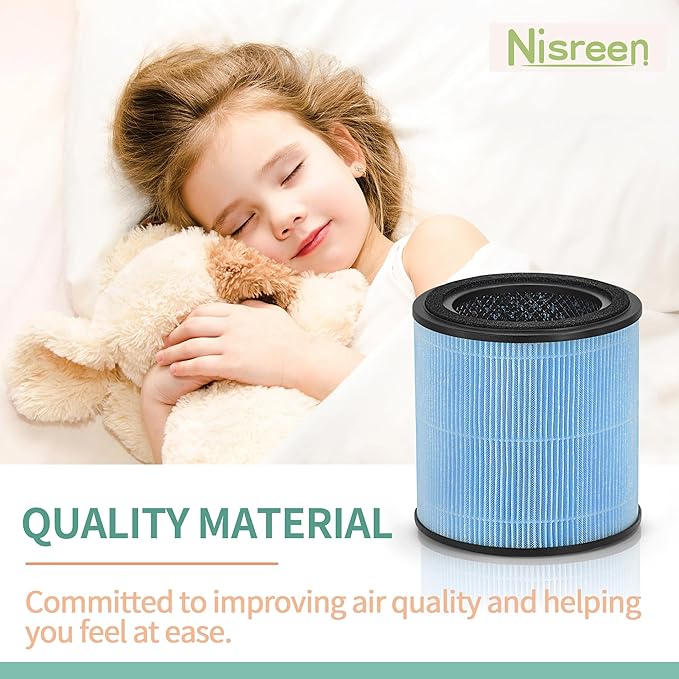 4-Pack AP0601 True HEPA Replacement Filter, Compatible with AP0601/AP0601-RF Air Pu-rifier, with H13 True HEPA Filter and High-Efficiency Activated Carbon 4-IN-1 Filtration, 4 Packs